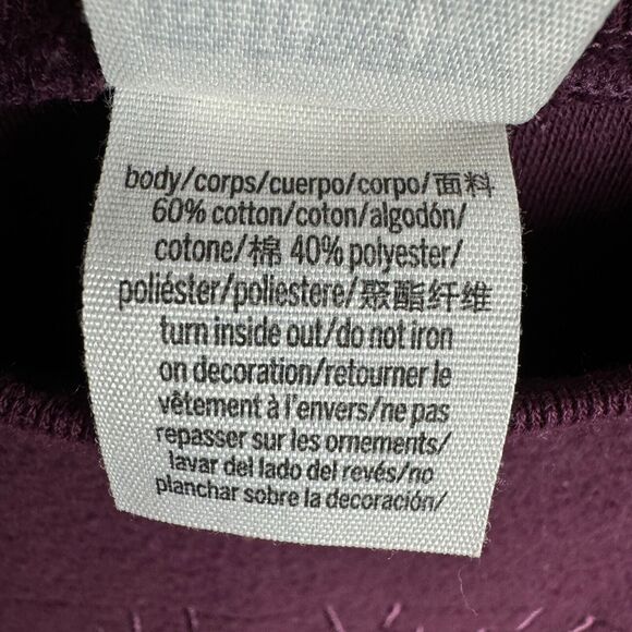 Victoria's Secret PINK Women's Fleece Sweatshirt Size Medium Burgundy - Picture 4 of 6